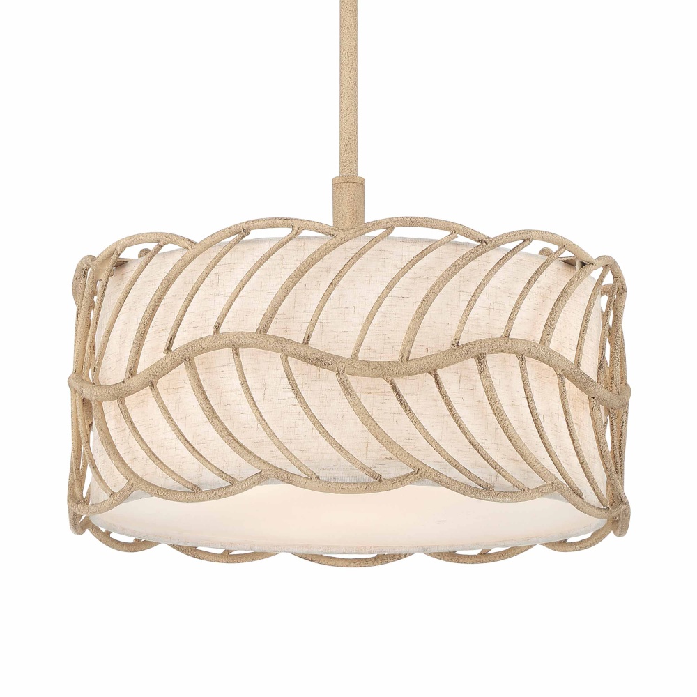 Wry Lighting Simbolo 3-light Pendant in Almond